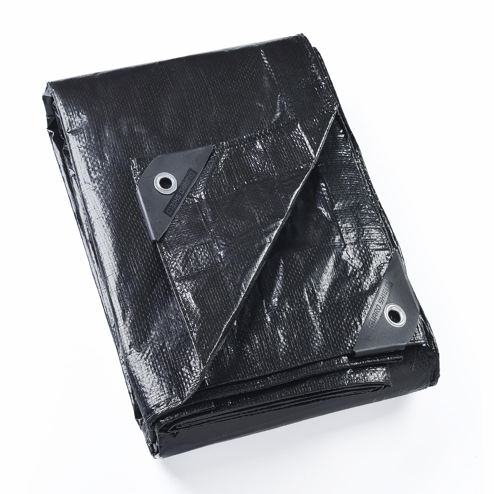 GUARD SHIELD Black Tarp 6x8 Feet Waterproof Tarps Lightweight